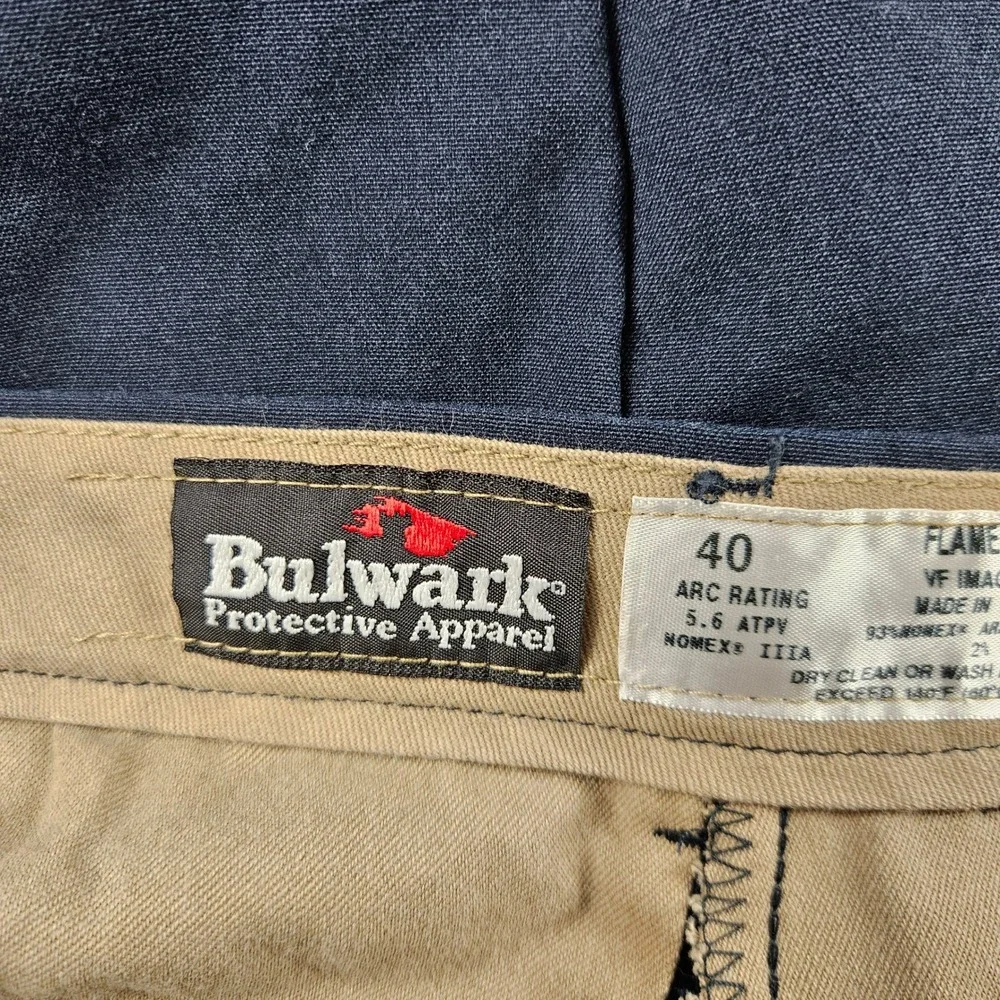 Bulwark FR Flame Resistant Navy Blue Nomex Work Pants Mens 40x29 4GMIBV50SM